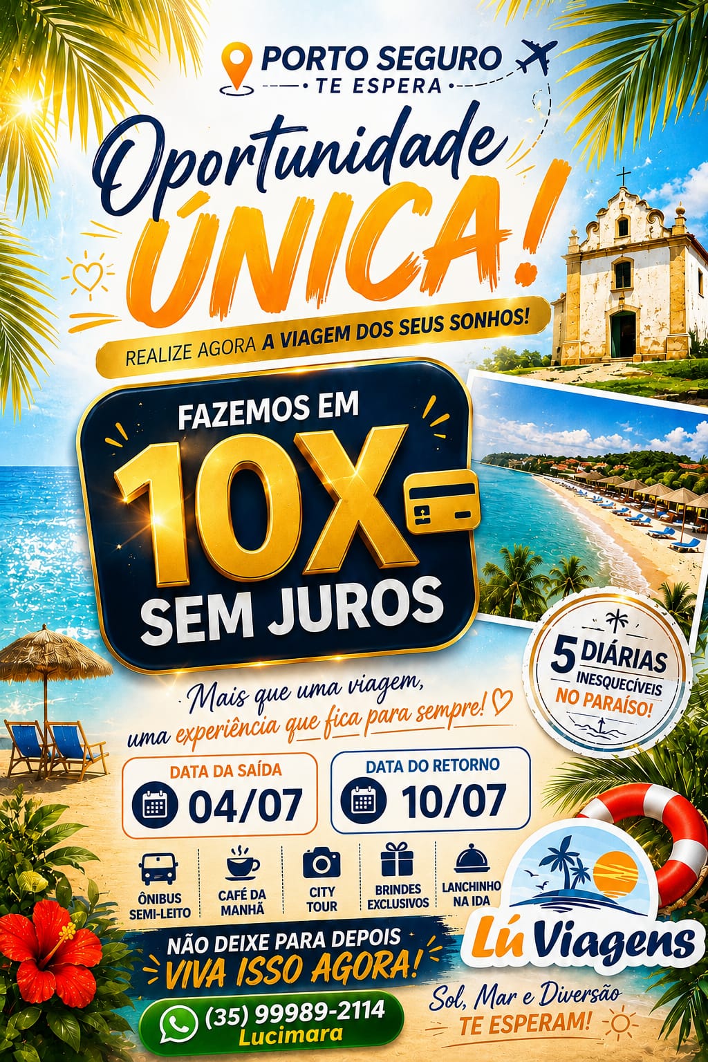 Flyer Porto Seguro - oportunidade única em 10x sem juros